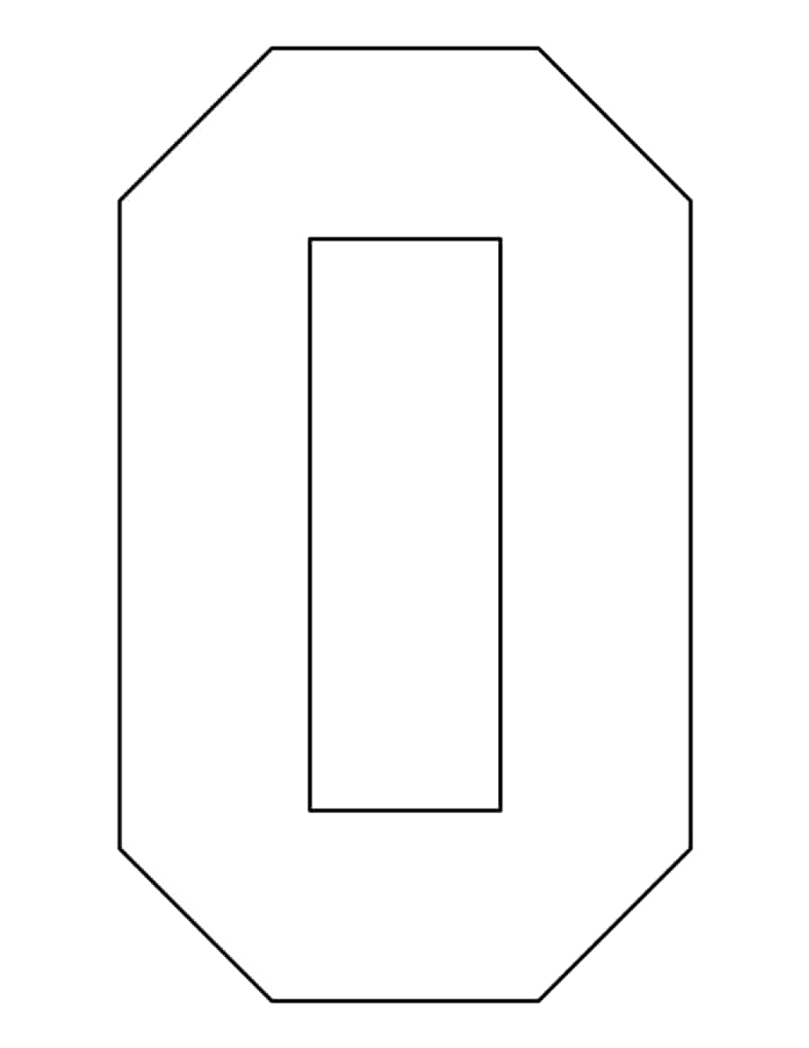 Number 0 Coloring Pages Pdf Free Vectors